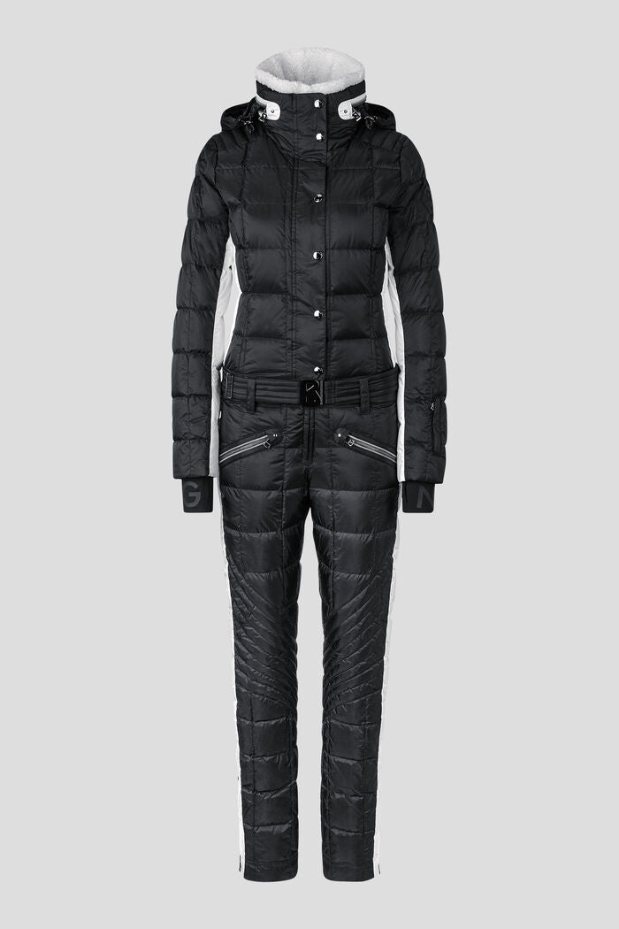 Macacão de esqui Bogner Gaia Down, preto/branco, tamanho XS (34)
