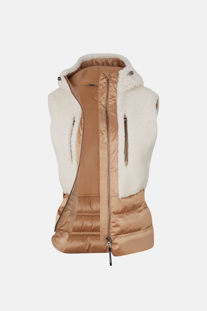 Bogner Katia-LD Chaleco Off White-Camel
