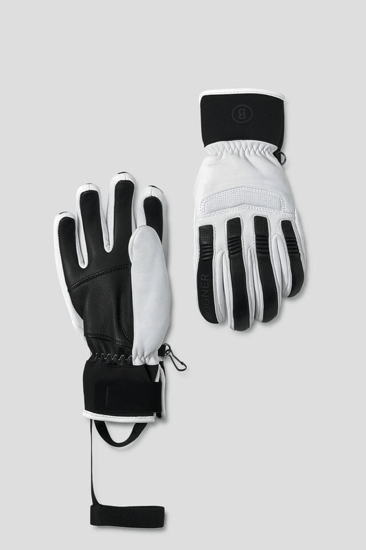 Bogner Lidia Gloves Off White/ Black 6.5 (XS)