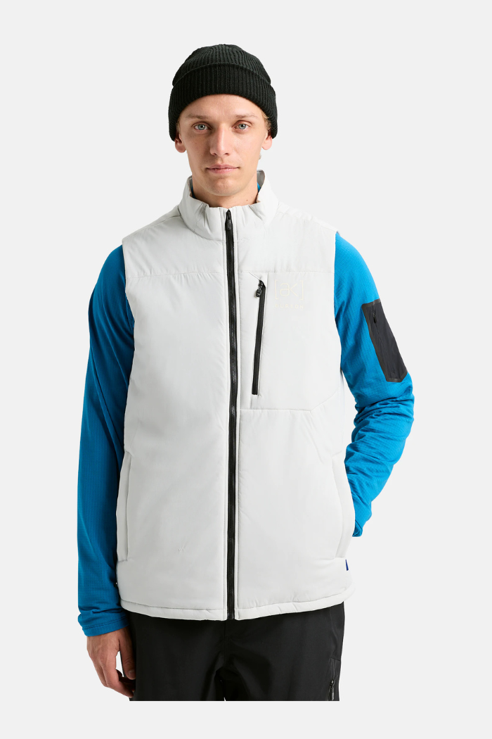 Burton Mns AK Helium Stretch Insulated Chaleco Gray Cloud 