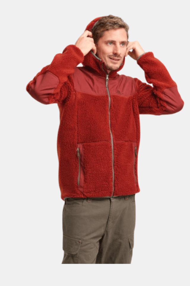 Elevenate Men's Glacier Pile Hood Forro Polar Rooibos