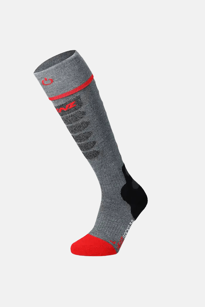 Lenz Heat 5.1 Toe Cap Slim Fit Calcetines Calefactables Grey/Red