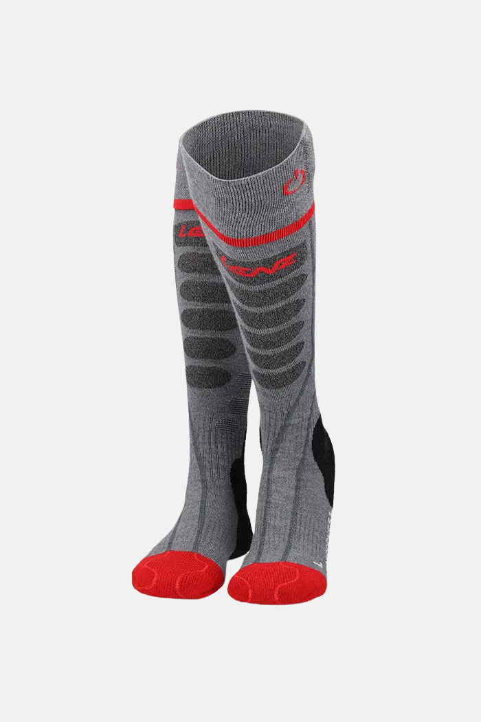 Lenz Heat 5.1 Toe Cap Slim Fit Calcetines Calefactables Grey/Red