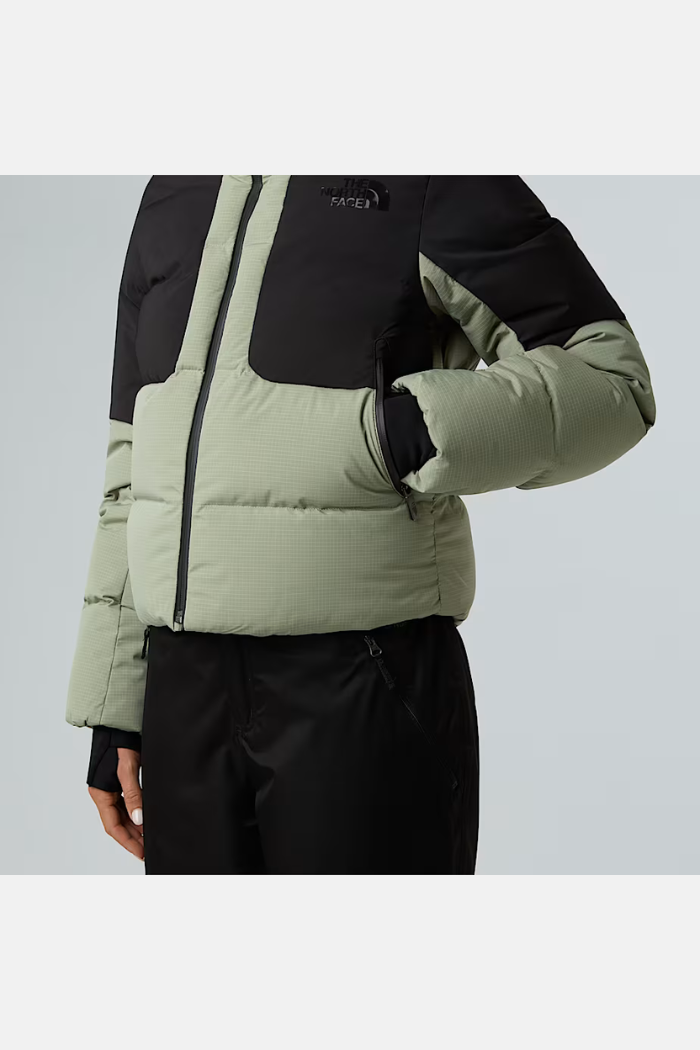 The North Face Wms Cold Spell Cropped Chaqueta Pluma Slate Moss/TNF Black