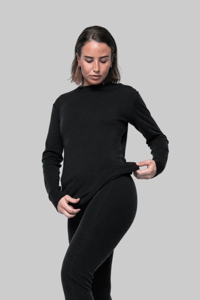 Woolf Merino Wmn Snerte LS Camiseta Técnica Black