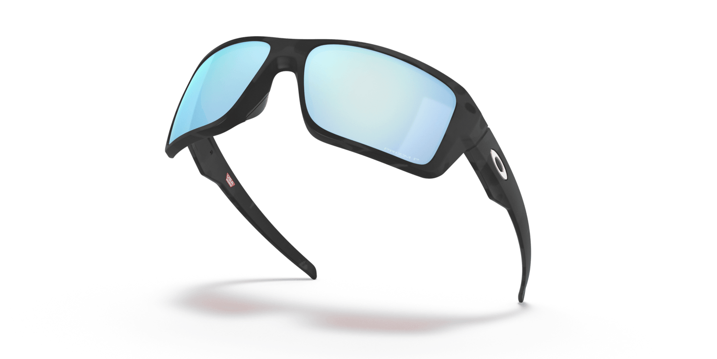 Oakley Double Edge Sunglasses Matte Black Camo Prizm Deep Water Polarized